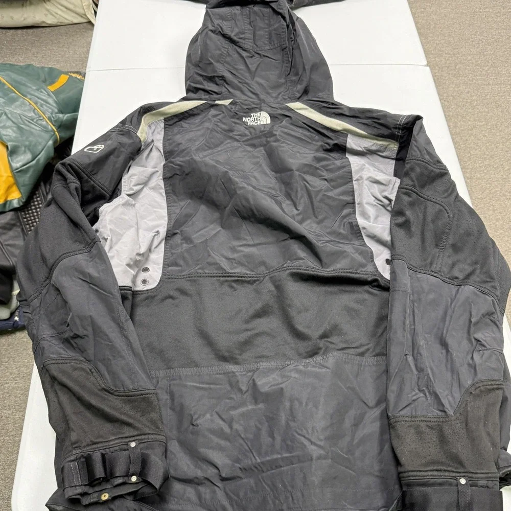 The North Face Steep Tech Jacket Mens 3XL Black Grey Hooded Full Zip Shell